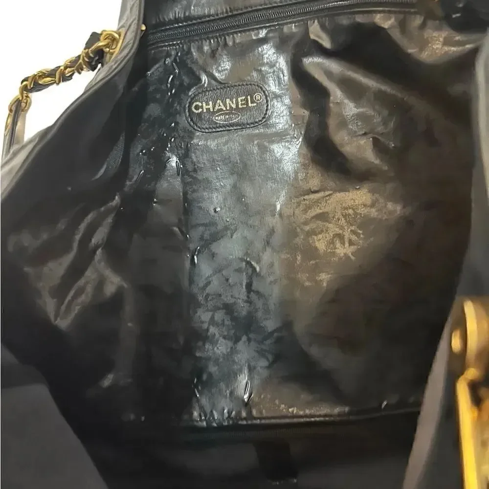 Authentic Chanel timeless  XL Vinly tote
